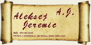 Aleksej Jeremić vizit kartica